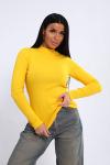 Водолазка женская, рибана (01044, Вар.2 желтый)