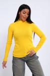 Водолазка женская, рибана (01044, Вар.2 желтый)