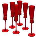 Бокал для шампанского 180мл VIVALDI в наборе 6шт, красный