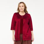 Кардиган, трикотаж, красный