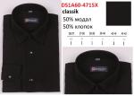 DS1A60-4715XK Сорочка подростковая длин. рукав, черный, BROSTEM