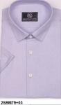 2SBM79+03s* Сорочка муж. кор. рукав, полупритал., сиреневый, BROSTEM