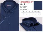 1SBR009H+6s** Сорочка муж. кор. рукав, притал., синий, BROSTEM