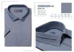 1SBR009+4s** Сорочка муж. кор. рукав, притал., темно-серый, BROSTEM