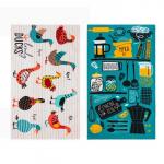 Набор полотенец Доляна «Счастье есть» 35?60 см - 2 шт., 100% хлопок