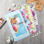 Набор кухонных полотенец Доляна «Счастье» 35?60 см-4 шт., 100% хлопок, рогожка 160 г/м?