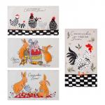 Набор кухонных полотенец Доляна «Пасхальные зайчики», 35?60 см-4 шт., 100% хлопок, вафля 160 г/м?