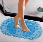 Массажный коврик  для ванны "Стопы"синий 390х690 мм