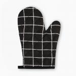 Варежка Доляна «Клетка», чёрная, 26?16 см, 100% п/э