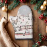 Варежка-прихватка Этель Winter village, 20?28 см, саржа, 100% хлопок, ватин 250 г/м?