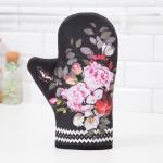 Варежка-прихватка Flowers 20?28 см, саржа, 100% хлопок, ватин 250 г/м?