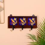 Вешалка настенная «Птички», дерево, 5.5?29?16.5 см, 3 крючка, МИКС