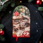 Варежка-прихватка Этель «Счастливы вместе» 15?28 см, саржа, 100% хлопок, ватин 250 г/м?