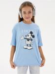 Футболка "Мышка" голубой Девочка