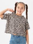Футболка "Леопард" коричнева Ук  детская