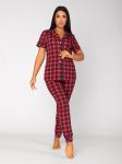 Костюм женский кулирка с брюками "ХЛОЯ" МЕЛКАЯ КЛЕТКА