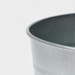 Вазон оцинкованный с ручками, 7 л, d=21 см, h=29 см, ГОСТ