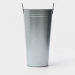 Вазон оцинкованный с ручками, 9 л, d=21 см, h=40 см, ГОСТ