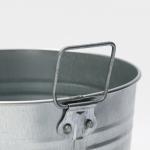 Вазон оцинкованный с ручками, 9 л, d=21 см, h=40 см, ГОСТ