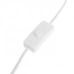 Патрон на гибкой ножке под лампу, E27, 30 см, с выключателем, 220 В, белый