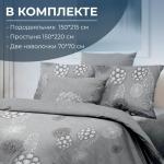 Комплект постельного белья 1,5-спальный, бязь ГОСТ (220) (Данте, серый)