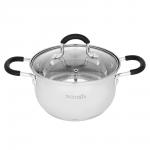 SATOSHI Альбер Кастрюля 18х10,5см, 2,5л, со стекл. крышкой, индукция
