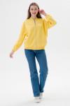 Бомбер из коттон фита жёлтый макси