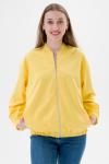 Бомбер из коттон фита жёлтый макси