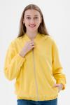 Бомбер из коттон фита жёлтый макси