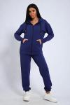 Костюм с брюками, футер с лайкрой 2-х нитка (00907, индиго)