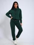 Костюм с брюками, футер с лайкрой 2-х нитка (00907, зеленый)