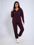 Костюм с брюками, футер с лайкрой 2-х нитка (00907, бордовый)