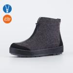 т.серый ботинки мужская Войлок