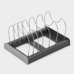 Держатель кухонный для крышек, сковородок и кастрюль Доляна,56?20.4?14.7 см, серый