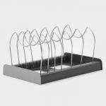 Держатель кухонный для крышек, сковородок и кастрюль Доляна,56?20.4?14.7 см, серый