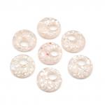 Бусина - бублик для швенз с перламутром 20*5мм цв.пудровый, 1шт.