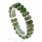 Браслет из Нефрита "7 жила" прямоугольник 8*15мм, 44,5г