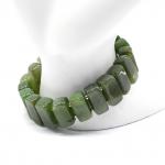 Браслет из Нефрита "7 жила" прямоугольник 8*15мм, 44,5г