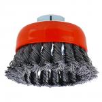 ЕРМАК PROFI Щетка чашечная для УШМ, плетеные пучки стальной проволоки 0,5мм, 80ммхМ14