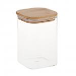 VETTA ЭКО Вуд Банка для хранения 1000мл, 14,5х10х10см, стекло, бамбук