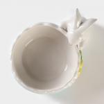 Конфетница Доляна «Зайка», 250 мл, доломит, голубая