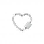 "Zlatka" Замок "карабин" декоративный "сердце" FMK-V02 18 х 19 мм 5 х 1 шт