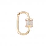 "Zlatka" Замок "карабин" декоративный "овал" FMK-V01 14 х 21 мм 5 х 1 шт