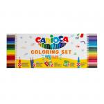 "Carioca" Набор для рисования 30 фломастеров Joy. 30 цветных карандашей, 2 ластика, 2 ч/гр карандаша НВ точилка с контейнером 30 цв 65 предметов шт