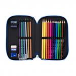 "Milan" Fun Пенал на молнии трехярусный с наполнением 19,5*13*7,5 см