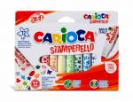 "Carioca" Фломастеры со штампами Stamperello 12 цв