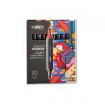 "Carioca Plus" Набор скетч маркеров 2 мм 10 цв. кисть/перо скошенное