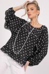 Блузка Бохо (мелкий горох/чёрный)