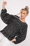 Блузка Бохо (мелкий горох/чёрный)