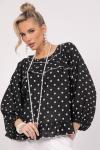 Блузка Бохо (мелкий горох/чёрный)